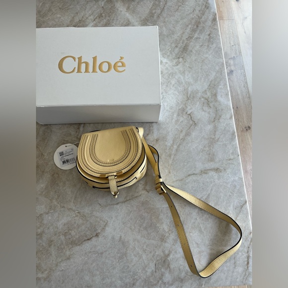 NWT Chloe round mini Marcie bag, Softie Yellow - Picture 3 of 12